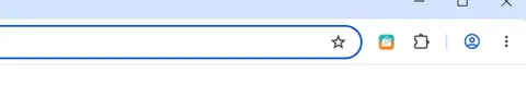 La barre d'outils de Google Chrome avec l'icône FillSell épinglée à droite de la barre d'adresse, entre l'étoile des favoris et l'icône des extensions.